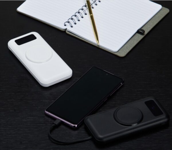 Power Bank 10.000mAh com Carregamento via Indução ou via Cabo M06052